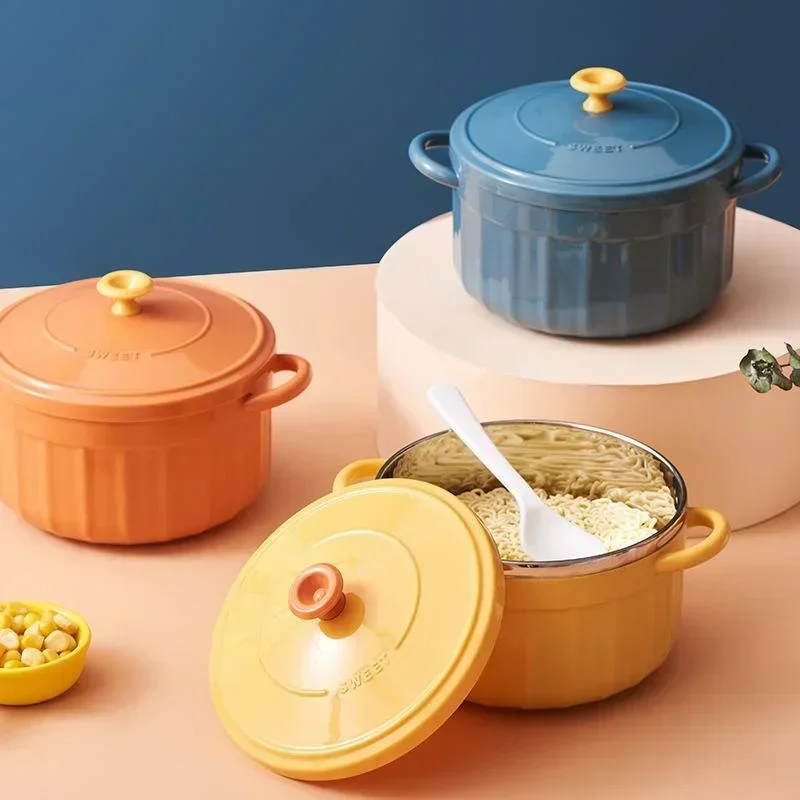 Dim Sum Basket - Taşınabilir Paslanmaz Çelik Hazır Noodle Kasesi,