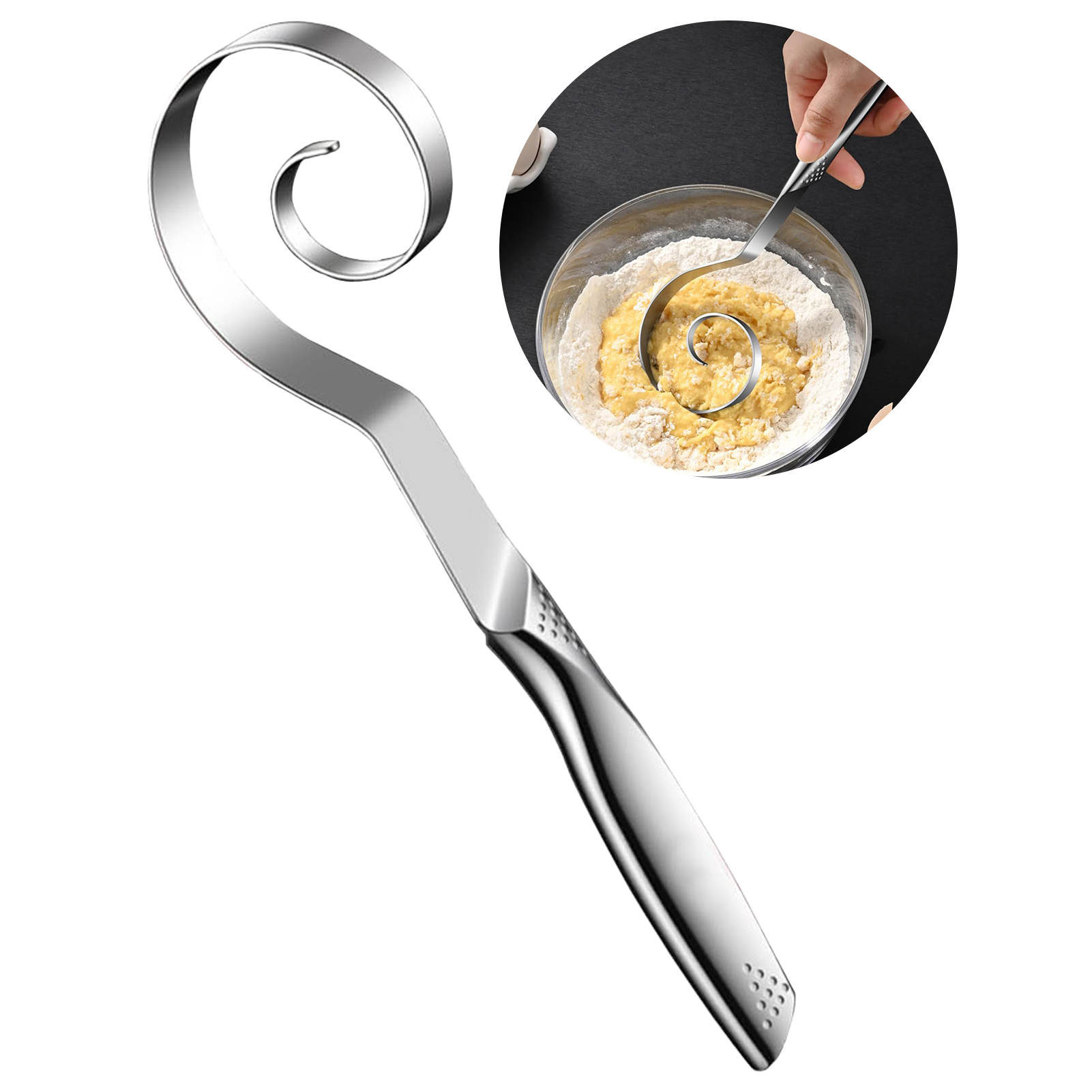 Danish Pancake Pan - Taşınabilir dikişsiz hamur çırpma teli Metal